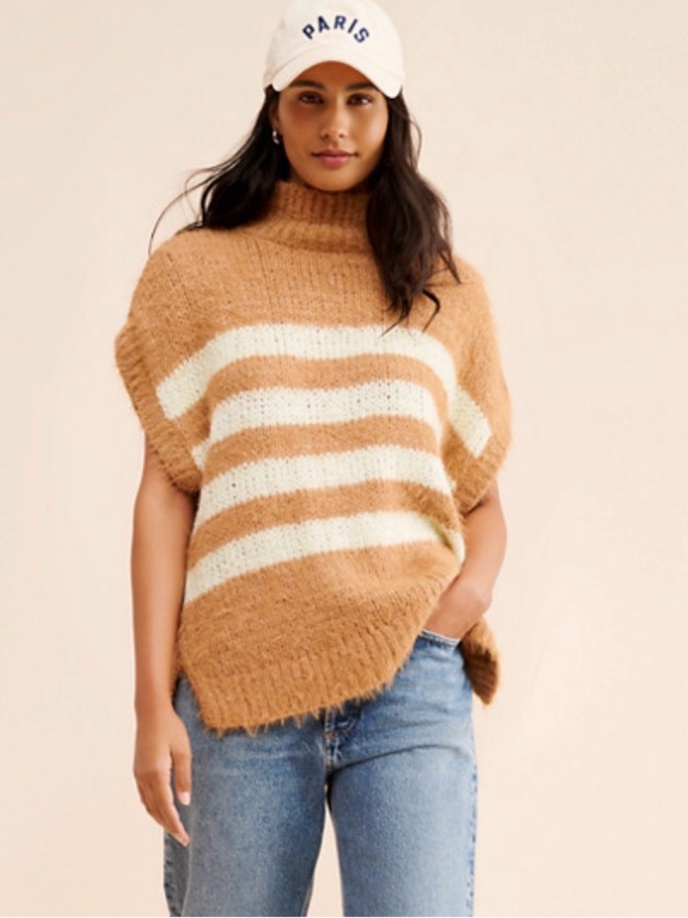 Anthropologie Pilcro Mock-Neck Short-Sleeve Sweater